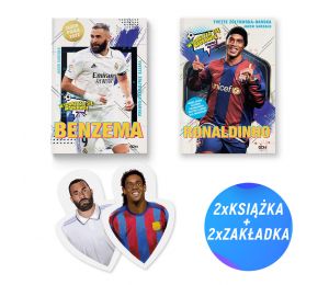 Pakiet: Benzema + Ronaldinho (2x książka + 2x zakładka)
