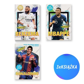Pakiet: Benzema. Napastnik idealny + Ronaldinho + Mbappe (3x książka)