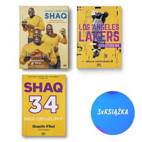 (Wysyłka ok. 18.11.) Pakiet: Gotuj i jedz jak Shaq + Los Angeles Lakers + Shaq. Bez cenzury (3x książka)