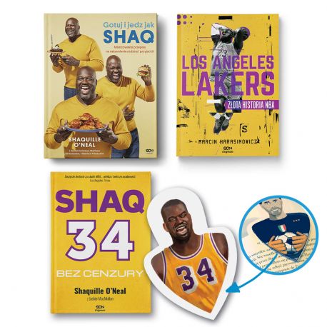 Pakiet: Gotuj i jedz jak Shaq + Los Angeles Lakers + Shaq. Bez cenzury + zakładka (3x książka + zakładka)