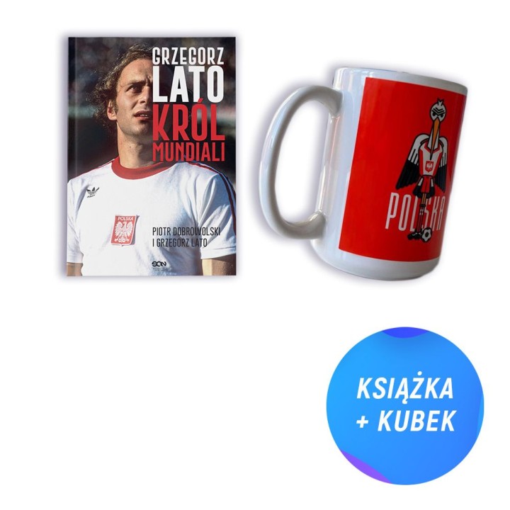  Pakiet: Grzegorz Lato. Król mundiali + Kubek 430ml Bocian z Polski (książka + kubek + zakładka)