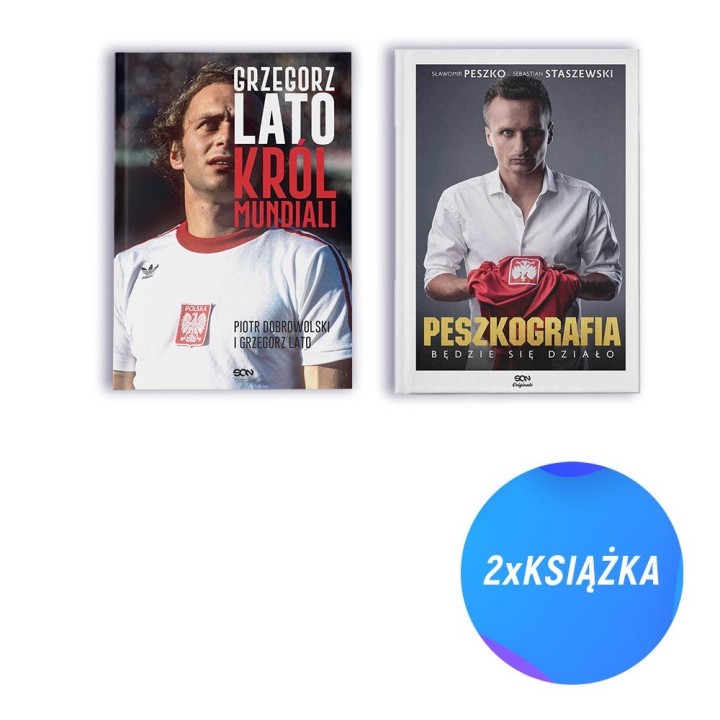 Pakiet: Grzegorz Lato. Król mundiali + Peszkografia. Będzie się działo! (2x książka + zakładka)