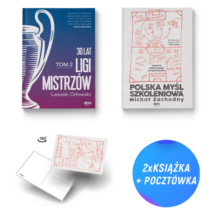 Pakiet: 30 lat Ligi Mistrzów. Tom 2 + Polska myśl szkoleniowa (2x książka + pocztówki)
