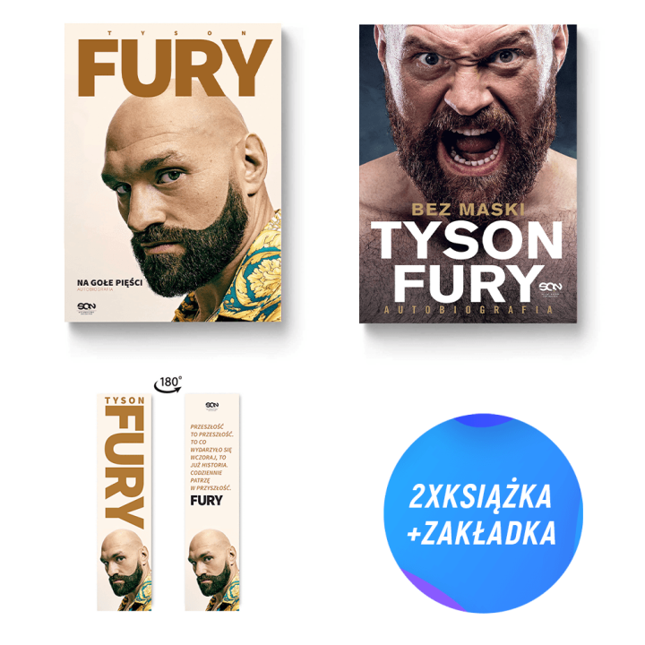 Pakiet: Tyson Fury. Na gołe pięści + Tyson Fury. Bez maski (2x książka + zakładka gratis)