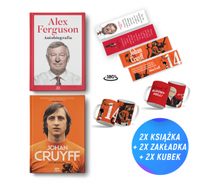 Pakiet SQN Originals: Alex Ferguson. Autobiografia + Johan Cruyff + kubki (2x książka + 2x kubek + 2x zakładka gratis)