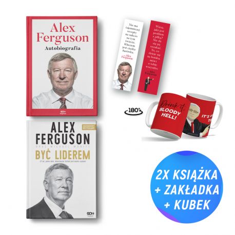 Pakiet SQN Originals: Alex Ferguson. Autobiografia + Alex Ferguson. Być liderem + kubek (2x książka + kubek + zakładka gratis)