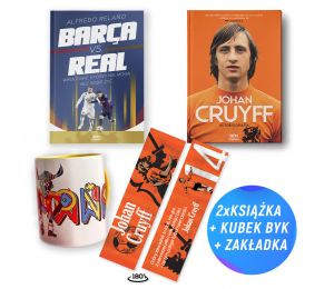  SQN Originals: Barca vs. Real + Johan Cruyff + kubek 330ml (2x książka + kubek)
