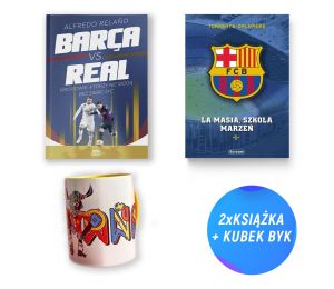 Pakiet SQN Originals: Barca vs. Real + FC Barcelona T.1 La Masia + kubek 330ml (2x książka + kubek)