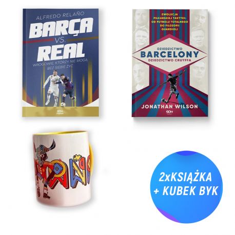 Pakiet SQN Originals: Barca vs. Real + Dziedzictwo Barcelony + kubek 330ml (2x książka + kubek)