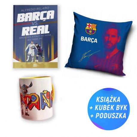 Pakiet SQN Originals: Barca vs. Real + Poszewka na poduszkę + kubek 330ml (książka + poszewka + kubek)