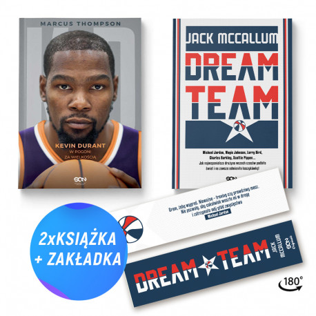 Pakiet: Kevin Durant. W pogoni za wielkością + Dream Team (2x książka + zakładka gratis)