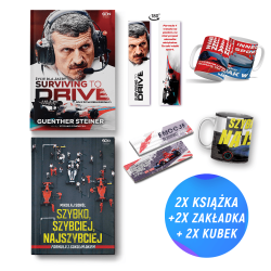  Pakiet: Surviving to Drive + Szybko, szybciej, najszybciej + kubki (2x książka + 2x kubek + 2x zakładka)