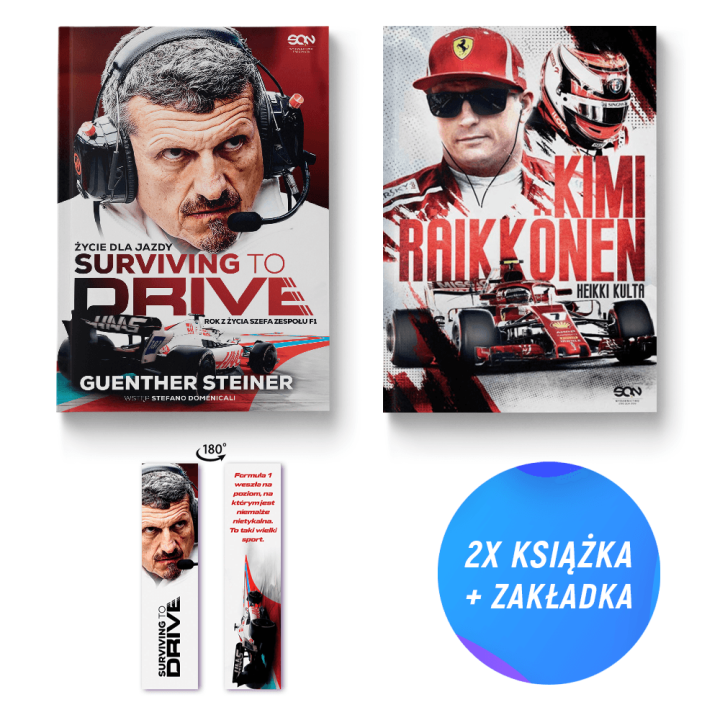 Pakiet: Surviving to Drive. Życie dla jazdy + Kimi Raikkonen (2x książka + zakładka)
