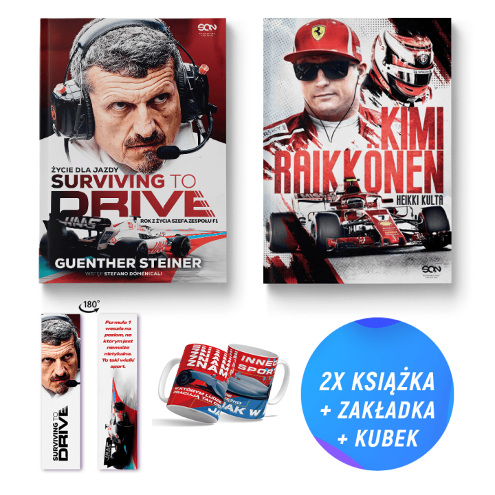 Pakiet: Surviving to Drive. Życie dla jazdy + Kimi Raikkonen + Kubek (2x książka + kubek + zakładka)