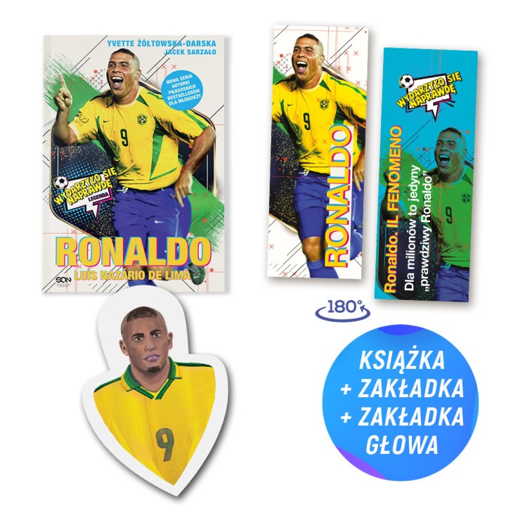  Pakiet: Ronaldo. Po prostu fenomen + Zakładka głowa (książka + zakładka głowa + zakładka gratis)