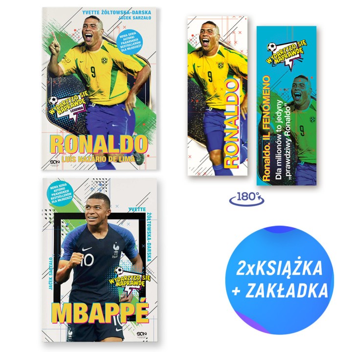 Pakiet: Ronaldo. Po prostu fenomen + Mbappe (2x książka + zakładka gratis)
