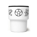 Kubek z porcelany piłkarski bez ucha (300 ml) piłka nożna