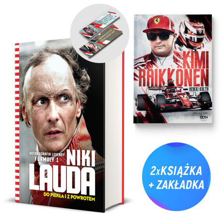  Niki Lauda. Do piekła i z powrotem + Kimi Raikkonen (2x książka + zakładka gratis)