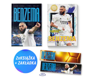  Pakiet: Karim Benzema. Królewska perfekcja + Benzema. Napastnik idealny (2x książka + zakładka gratis)