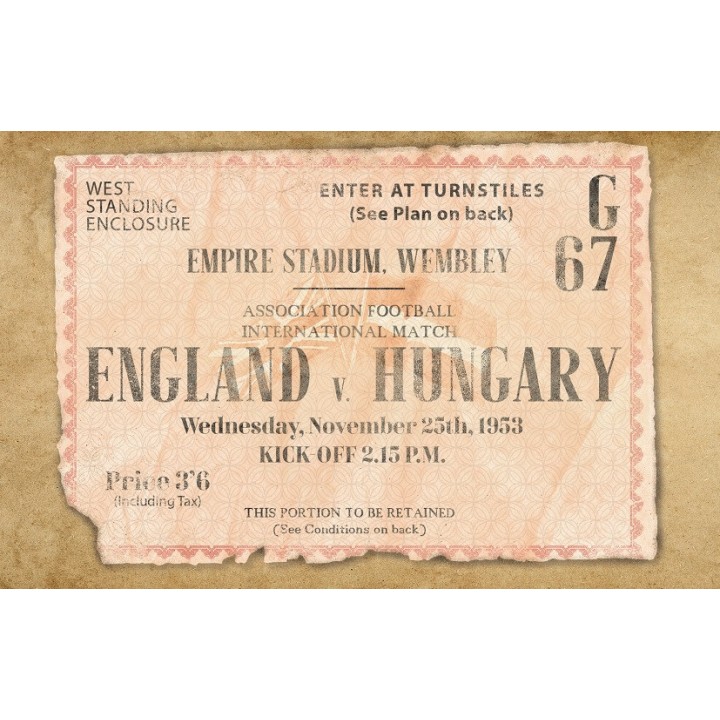Kubek z biletem z meczu Węgry Anglia z roku 1953 r. (360 ml)