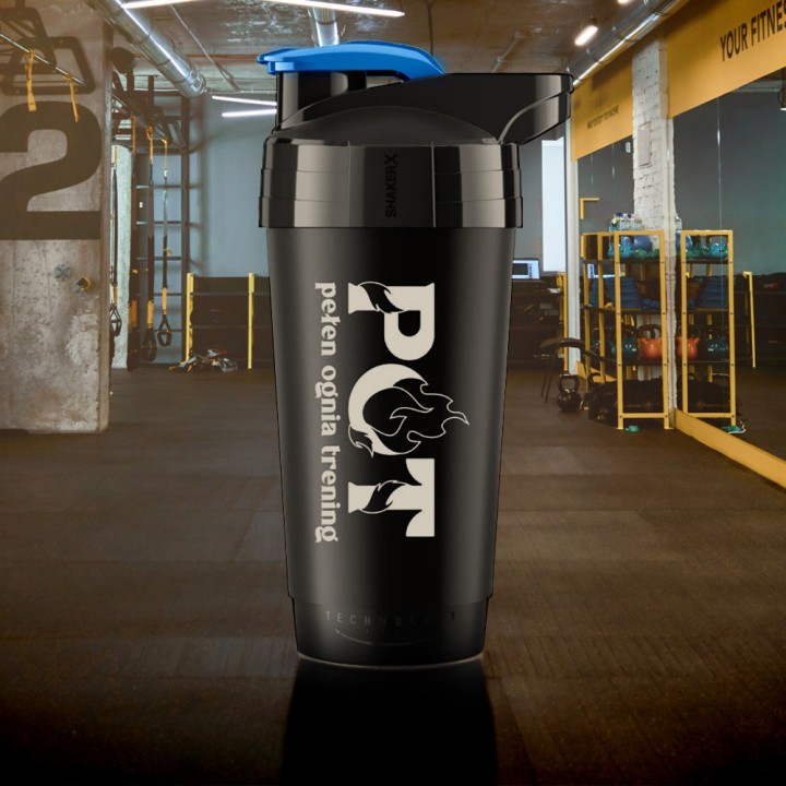 Shaker bidon (700 ml) premium certyfikat PZH POT Pełen Ognia Trening