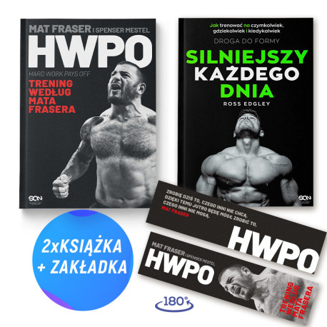 Pakiet: HWPO. Ciężka praca się opłaca + Silniejszy każdego dnia (2x książka + zakładka gratis)
