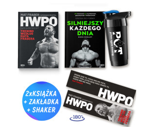  Pakiet: HWPO. Ciężka praca się opłaca + Silniejszy każdego dnia + Shaker (2x książka + shaker + zakładka)