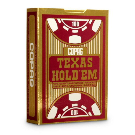 Karty Texas Hold&#039;em Jumbo złoty/czerwony CARTAMUND