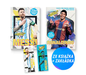 Pakiet: Messi. Mały chłopiec, który został wielkim piłkarzem + Ronaldinho (2x książka + zakładka gratis)