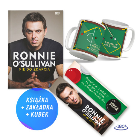 Pakiet: Ronnie O&#039;Sullivan. Nie do zdarcia + Kubek snooker 360ml (książka + kubek + zakładka gratis)