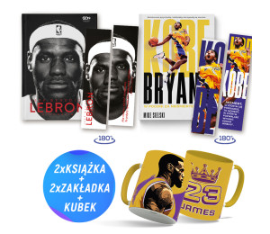  Pakiet: LeBron James. Biografia + Kobe Bryant (2x książka + kubek + 2x zakładka gratis)