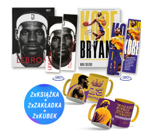 Pakiet: LeBron James. Biografia + Kobe Bryant + 2 kubki (2x książka + 2x kubek + 2x zakładka gratis)