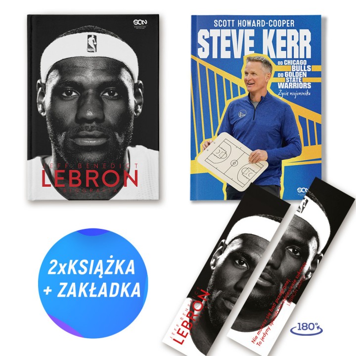  Pakiet: LeBron James. Biografia + Steve Kerr (2x książka + zakładka gratis)