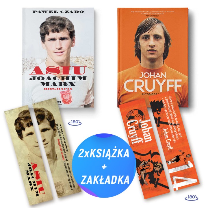 SQN Originals: Asiu. Joachim Marx. Biografia + Johan Cruyff (2x książka + 2x zakładka gratis)