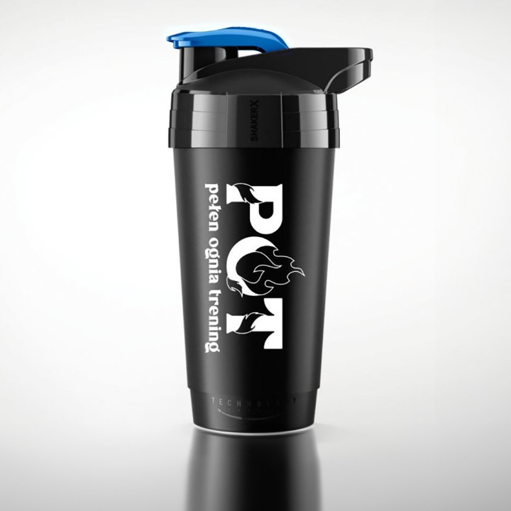 Shaker bidon (700 ml) premium certyfikat PZH POT Pełen Ognia Trening