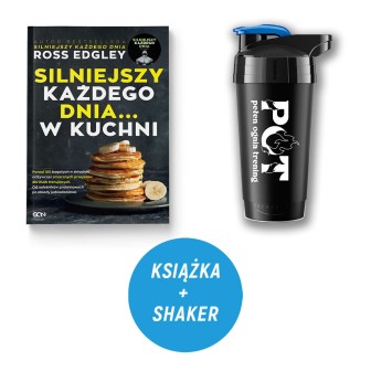  Pakiet: Silniejszy każdego dnia... w kuchni + Shaker bidon (700 ml) POT (książka + bidon)