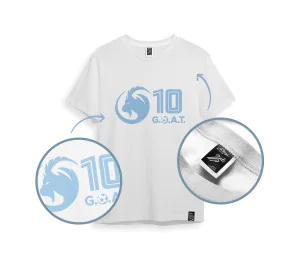 Koszulka biała GOAT legendarny LEO SQN Originals