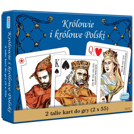 Karty 2 x 55 Królowie i królowe Polski