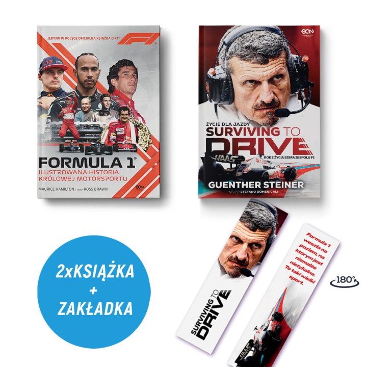 Formuła 1. Ilustrowana historia + Surviving to Drive (2x książka + zakładka)