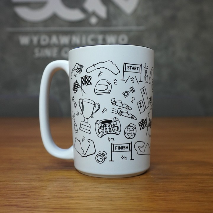 Kubek fana F1 duży (400 ml) duże ucho Formuła 1