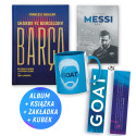 Barca. Skarby FC Barcelony + Messi. G.O.A.T. (2x książka + kubek + zakładka)