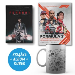 Pakiet: Ferrari. Człowiek i maszyna + Formuła 1 + Dużu kubek (2x książka + kubek)