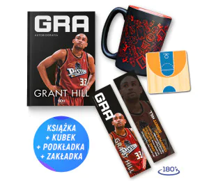 Pakiet: Grant Hill. Gra. Autobiografia (ksiażka + kubek koszykarski + podkładka pod kubek + zakładka gratis)