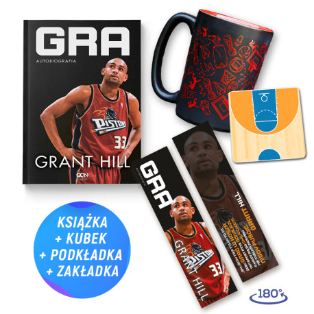 Pakiet: Grant Hill. Gra. Autobiografia (ksiażka + kubek koszykarski + podkładka pod kubek + zakładka gratis)