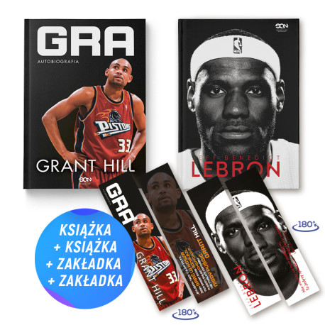 Pakiet: Grant Hill. Gra. Autobiografia + LeBron James (2x książka + 2x zakładka gratis)