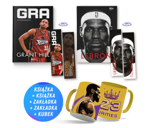Pakiet: Grant Hill. Gra. Autobiografia + LeBron James (2x książka + kubek + 2x zakładka gratis)