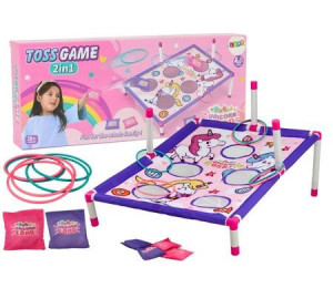 Gra zręcznościowa 2w1 Rzut woreczkiem i obręczą