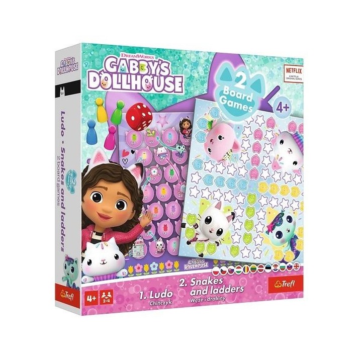 Gra planszowa 2w1 Gabby's Dollhouse TREFL
