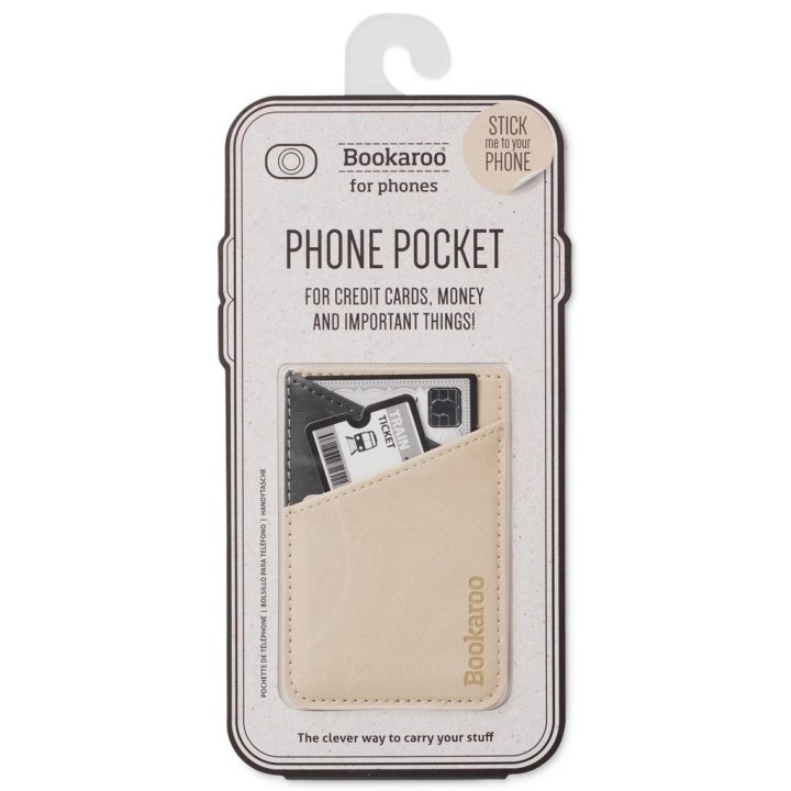 Bookaroo Phone pocket portfel na telefon beżowy