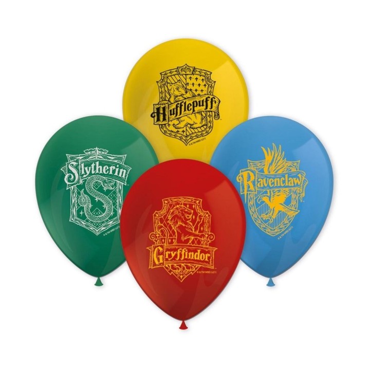 Balony Harry Potter Hogwarts Houses MIX 8szt